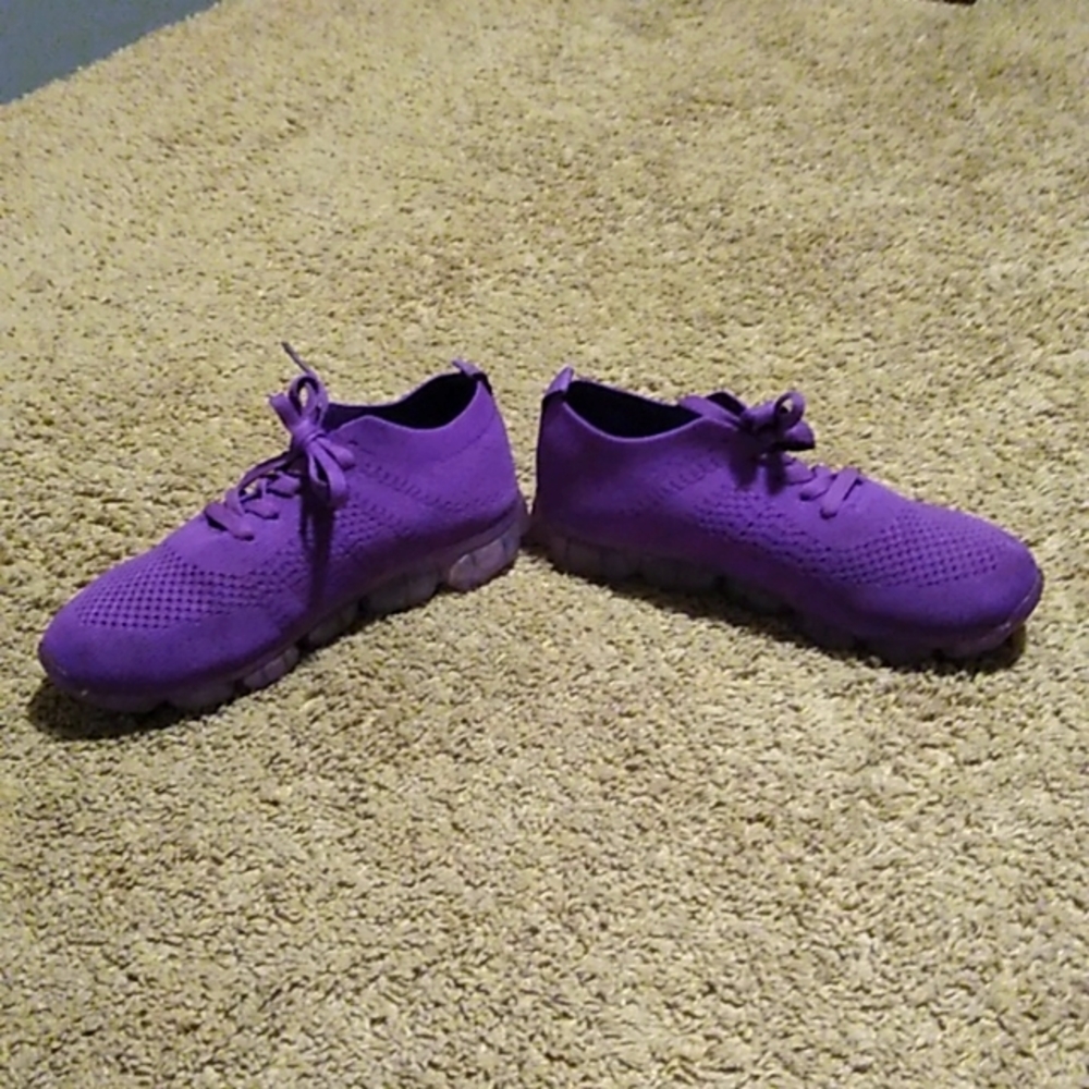 Women's size 9 woven purple sneakers - Picture 4 of 7